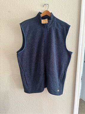 NWT Eddie Bauer Radiator Fleece Vest Men's Navy Full-Zip 2XL
